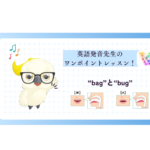 英語発音先生のワンポイントレッスン"bag"と"bug"の母音の違いで意味が異なってしまいます。伝わる英語をチェックしましょう。